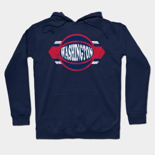 Washington Basketball retro and distressed ball and stripe Hoodie